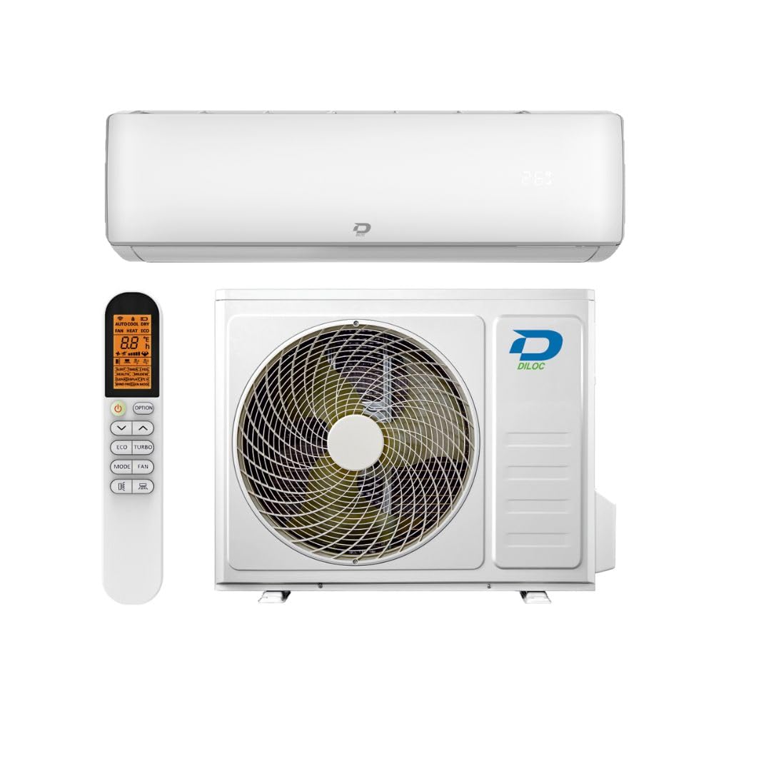 Climatizzatore Diloc Monosplit Unità Interna + Unità Esterna, Gas Ecologico R32, Classe A++/A+++, Wi-Fi Integrato, Con Kit di Installazione Base (9000 BTU)