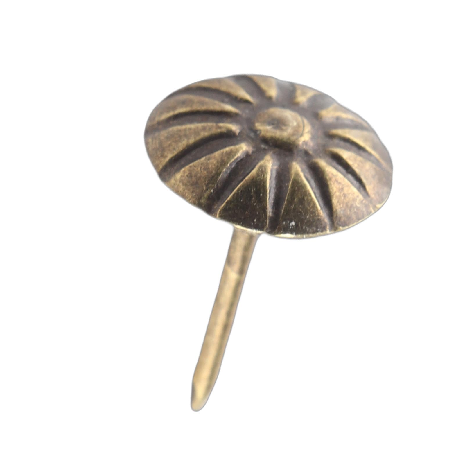 Heepdd As Shown Vintage Upholstery Nails, 100Pcs Furniture Nails Pins Assortment Kit For Sofa Shoe Door Decorative Stud Antique Bronze Metal Tags Tacks For Diy Craft Home Decor Projects