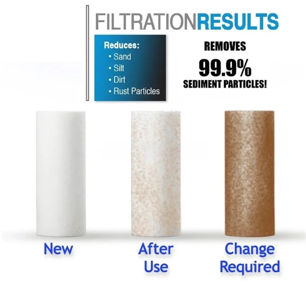Pre-Filter Water Filter PP Cotton Filter Cartridge Removal Heavy Metal Purifier Household Washing Machine Shower Water Filter(B)