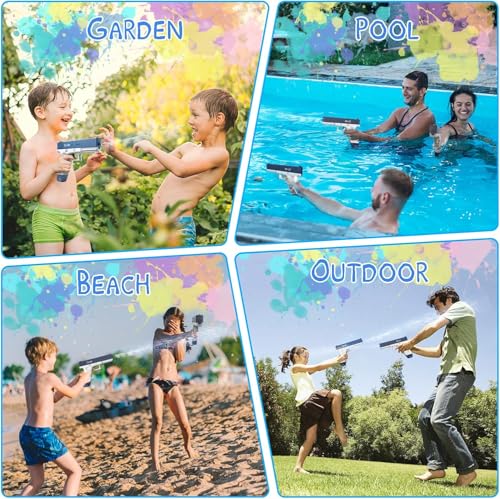 Image of Amitasha Automatic Water Gun Electric Water Pistol Toy for Kids Continuous Shooting Rechargeable Battery, Perfect for Holi Pichkari, Pool, Beach, Outdoor Water Summer Toy