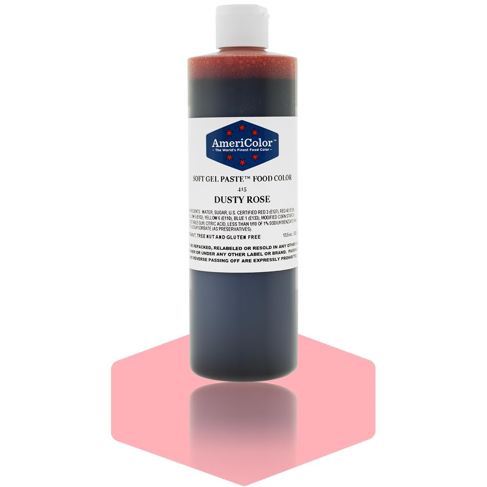 Dusty Rose Soft Gel Paste Food Coloring, 13.5 oz.