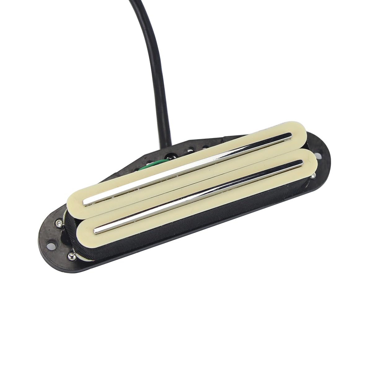 FLEOR Ceramiczny zestaw przetworników Humbucker Hot Rail z pojedynczą cewką do gitary elektrycznej w stylu ST, kremowy
