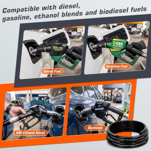 1/4" Marine Fuel Line Hose 12FT, SAE J1527 Type A1-15 ISO 7840 NBR Rubber Fuel Line, Low Permeation, UV & Saltwater Resistant for Gasoline, Diesel, E85, Boats, Outboards & Marine Engines by Calfca - Used condition - Image 6
