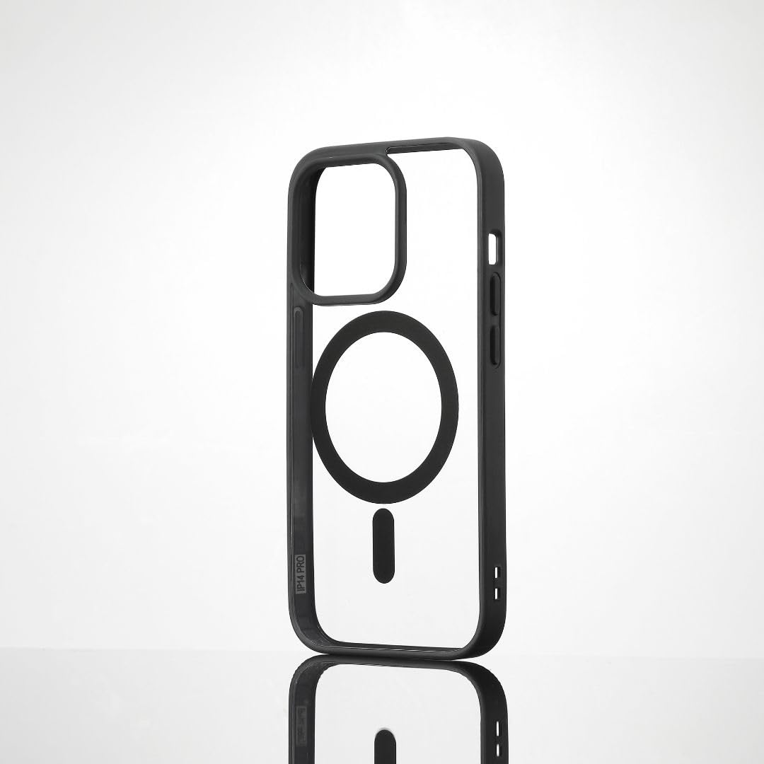 WE Custodia protettiva trasparente a 4 angoli rinforzati, antiurto, ultra resistente, semirigida, compatibile con iPhone 14 Pro