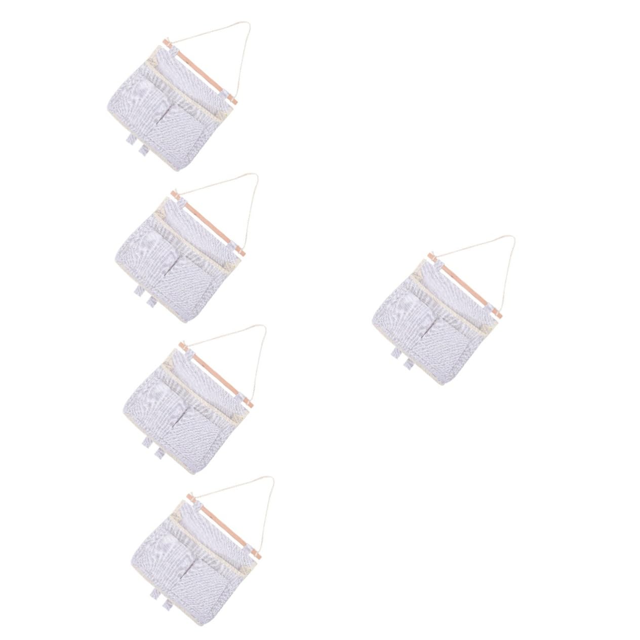 IMIKEYA 5 Pièces De Rangement Mural Organisateur De Téléphone Panier De Bébé Organisateur Mural Suspendu Pochette De Rangement De Garde-Robe en Tissu Paniers Outils De Stockage