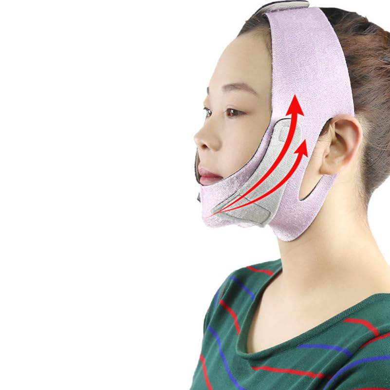 Chin Strap 3Pcs Face Lifting Face Shaper Strap Reusable Breathable Sbr Lift Belt for Double Chin Reduction Jawline and Neckline Support image 4