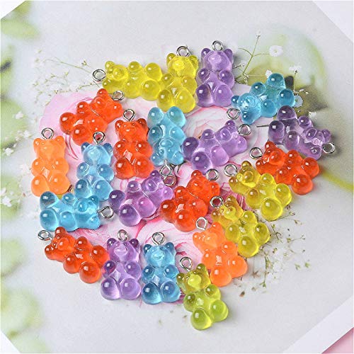 Image of Ulalaza 100pcs Slime Charms Mixed Set Resin Flatback Making Supplies For DIY Craft Making And Ornament Scrapbooking Beads Assorted Candy Fruit Cake Ornament
