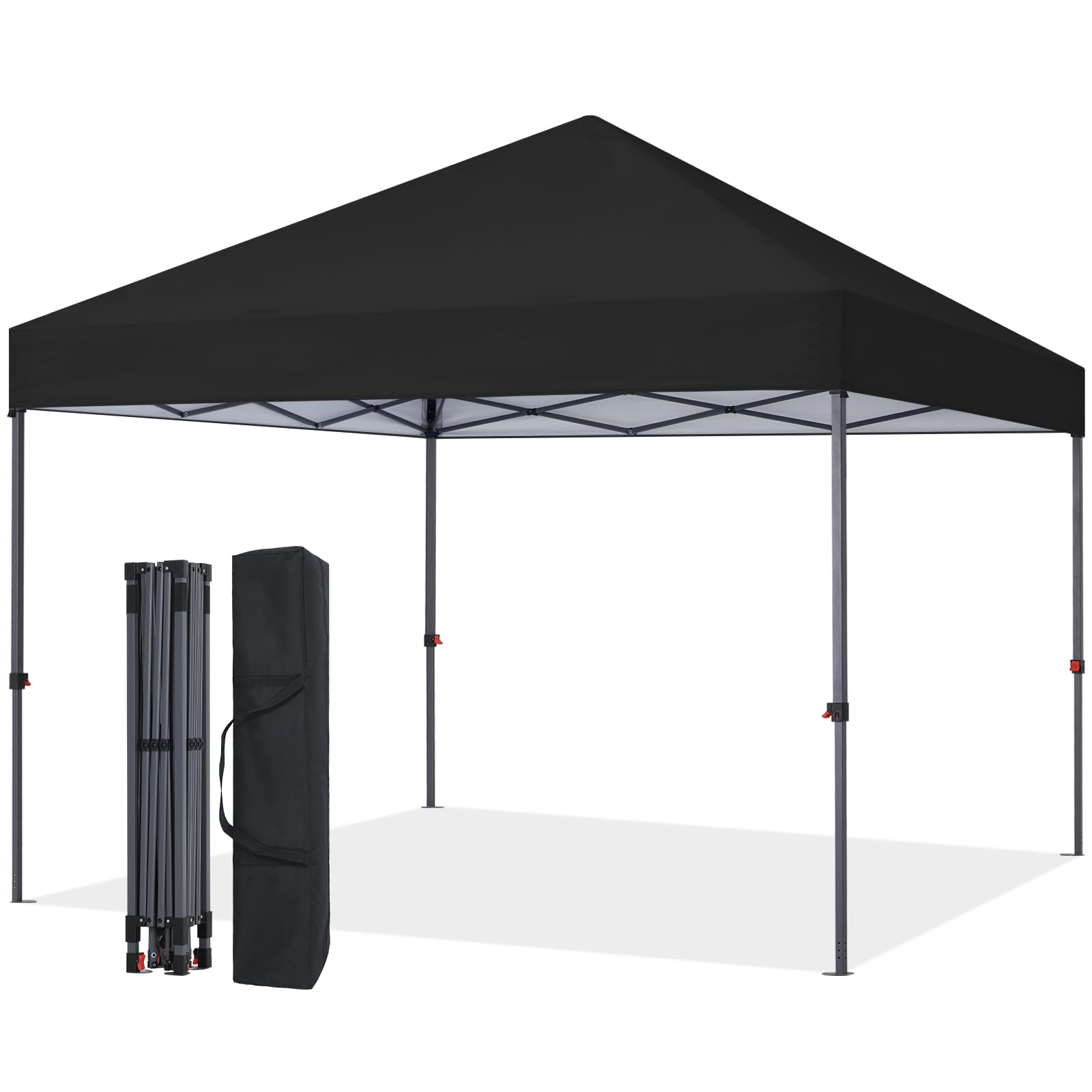 MasterCanopy Pop-Up Gazebo Folding Gazebo Marquee 3 x 3 Black