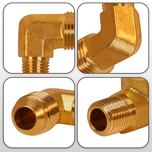 Codo de montaje Highcraft de latón de 90° para conexiones de tubería flare 5
