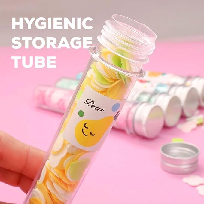 Image of YBN 2pc Disposable Paper Soap Tube, Mixed Fragrance Soap Sheets, Flower Design, Compact and Portable Foaming Hand Wash, Gentle on All Skin Types, Dissolves Easily, Hygienic and Travel-Friendly
