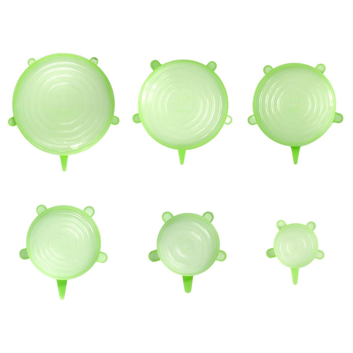 Set Di 12 Coperchi Elastici In Silicone Alimentare - Estensibili Per Barattoli, Ciotole Rotte E Quadre, Riutilizzabili E Sigillanti Per Frigorifero E Pasticceria