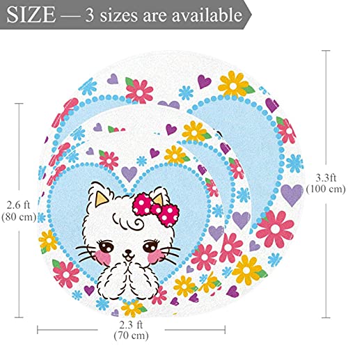 Tapis chat JDEZ grand format 70x70cm pour décoration de sol intérieure moderne