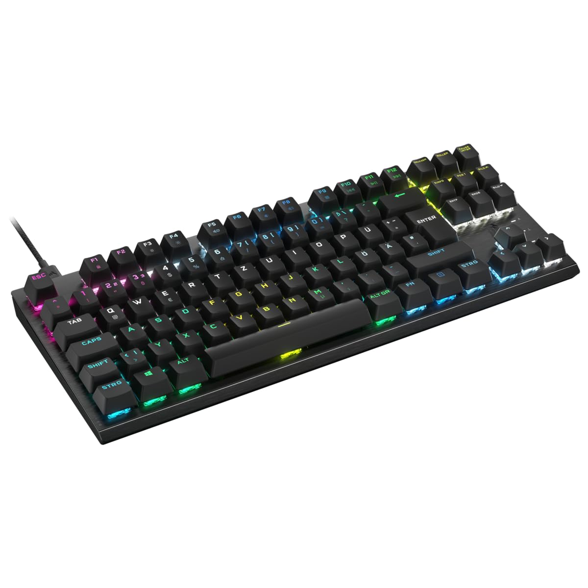 Corsair K60 Pro TKL RGB Optisch-mechanische Tenkeyless- Gaming-Tastatur â€“ Corsair OPX-Tastenschalter(DE)