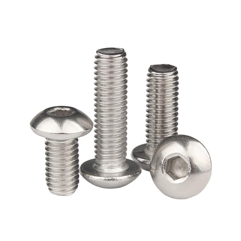 Bulloni M6 X 12 Dimensioni Bulloni Testa Tonda M6x12 Acciaio Inox 304 - Confezione Da 30 Pezzi Bulloni Per Testa Tonda - Foto 2