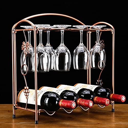 Soporte para botellas de vino estilo retro industrial