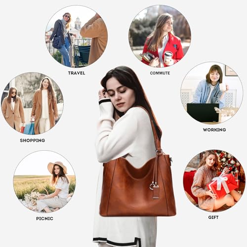 Bolso tote vegano grande para mujer con capacidad amplia miniatura 6