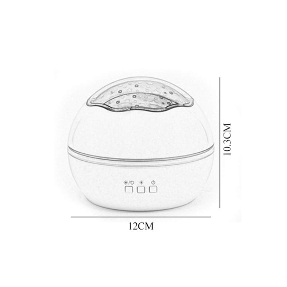 Lampka nocna projektor sypialnia lampka nocna romantyczna obrotowa gwiaździste niebo lampa projekcyjna USB zasilana na baterie światło do snu dla niemowląt światło LED materiał ABS, czarny
