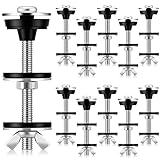 Hicarer 12 Pcs Universal Toilet Tank to Bowl Bolts Kit Bulk Heavy Duty Toilet Seat Screws Replacement Kit Waterproof Stainless Steel Rubber Washer Gaskets Extra Long Nut for Mounting Repair Fastening