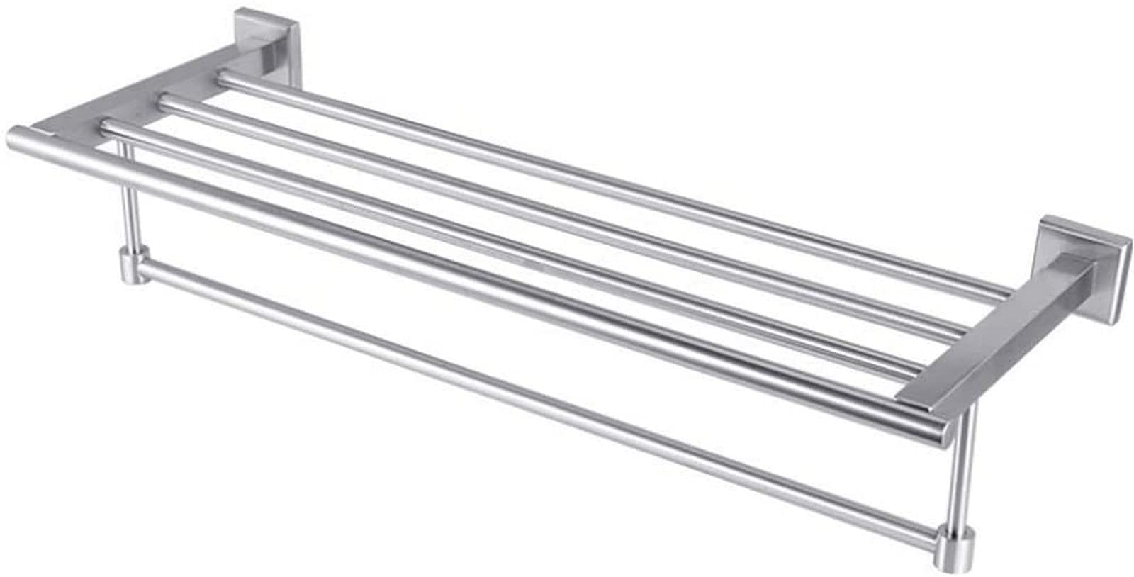 Portasciugamani, mensola da Bagno in Acciaio Inox con Gancio, Multifunzione, da Parete, per Bagno, Cucina e Cucina/Stile 1