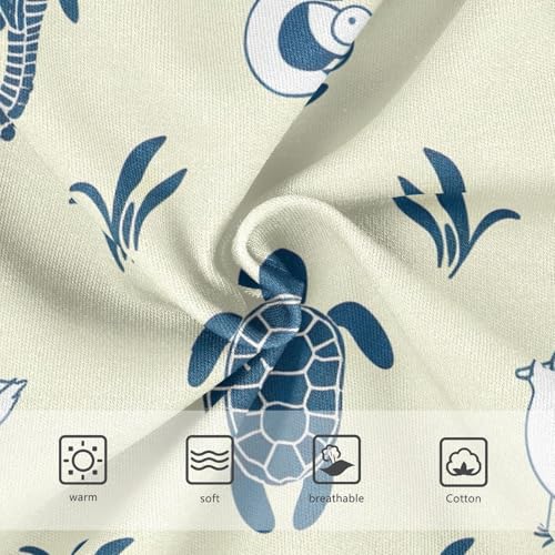 Nautical Seahorses Turtles Yellow Toddler Underwear Floral 2t Cotton Girl Panties Cute Stylish Briefs Underpants3