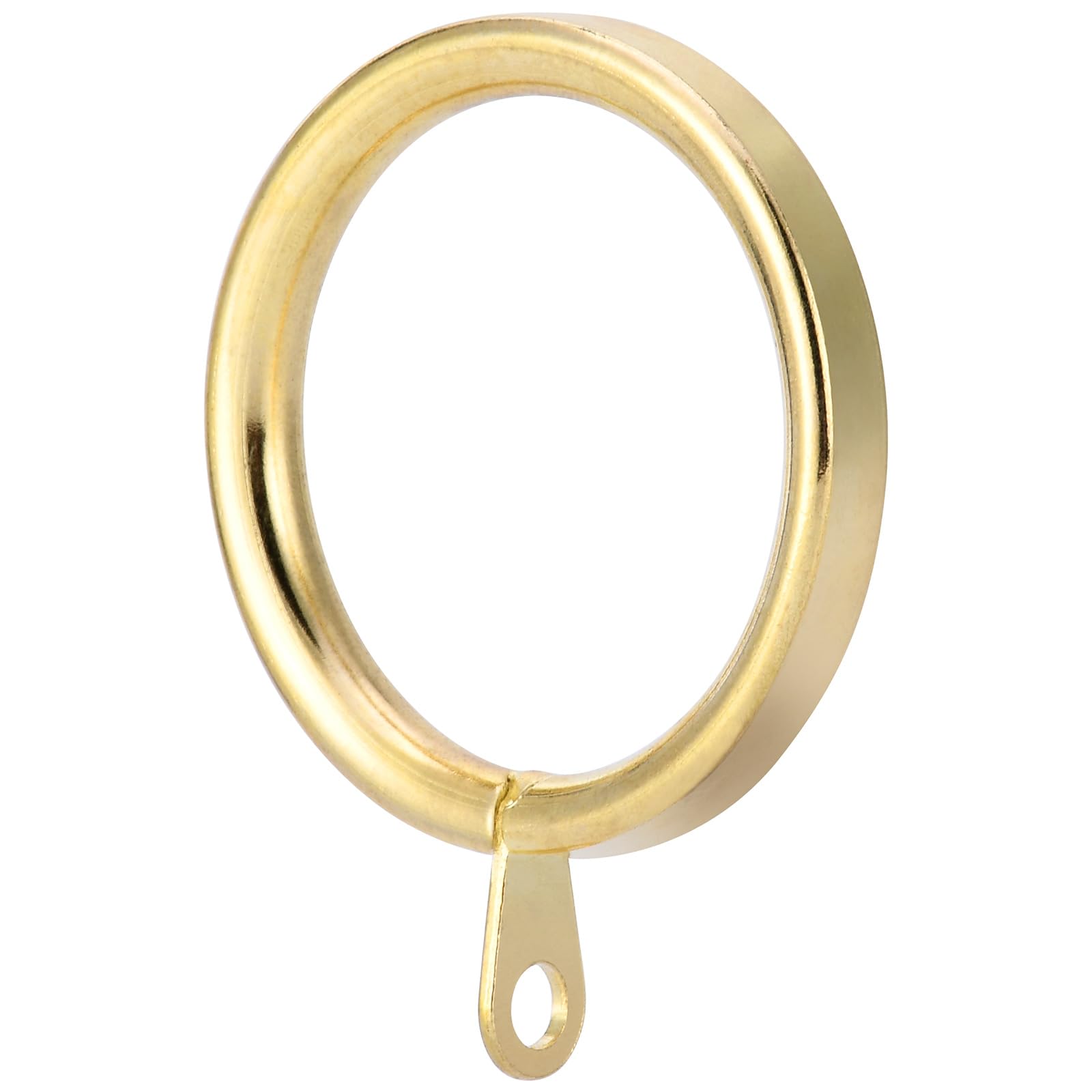 42Pcs 1.5-Inch Inner Diameter Metal Curtain Rings with Flat Eyelet Half Circle Thick Wire Fits Up to 1 1/4-Inch Rod (Gold-42pcs)