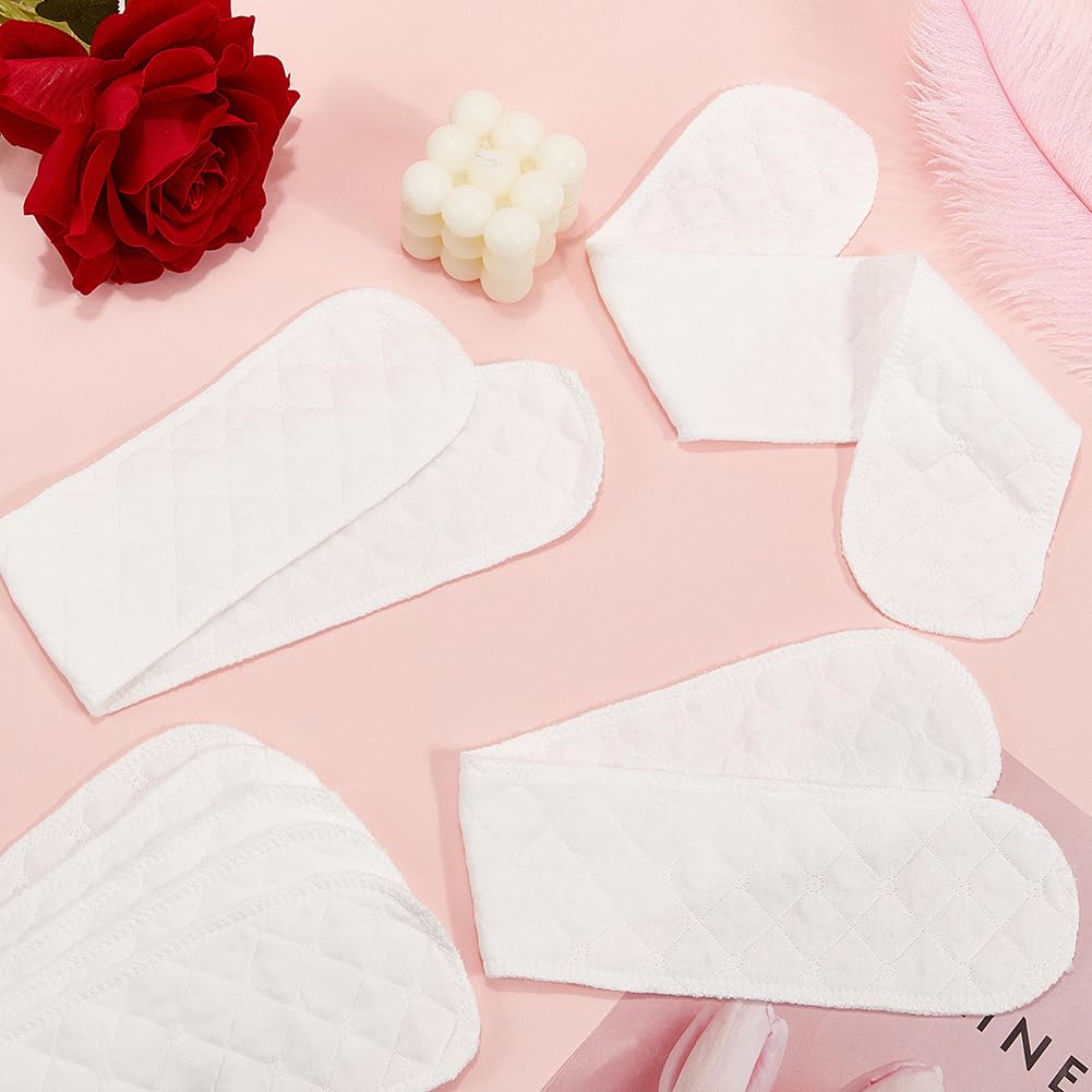 20 Unidad de Almohadillas Absorbentes de Algodón Blancas Rectangulares Transpirables Reutilizables Lavables Y Absorbentes para el Pecho para Mujer para la Lactancia Materna para Absorber el