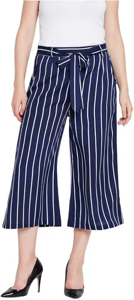 TNQ Striped Culottes Trousers Palazzo