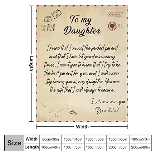 Couverture flanelle chaude et douce inscription parents cadeau fille - 3