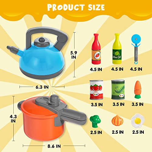 Joyin 36Pcs Kids Play Kitchen Set, Pretend Food Toy, Cookware Set Including Pots And Pans, Play Food, Cutting Vegetables, Toy Utensils, Gifts For Toddler Boys Girls Ages 1-8 #TOP5