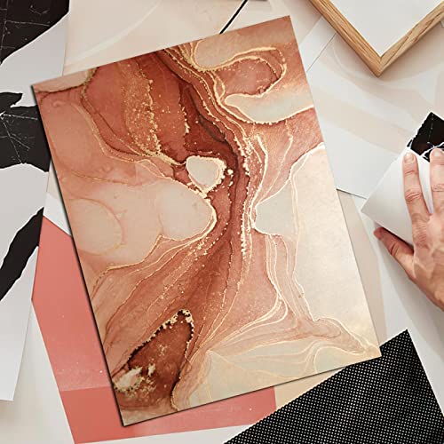 Tableau marbre et or fluide luxe 70x140cm pour décoration salon moderne - 5