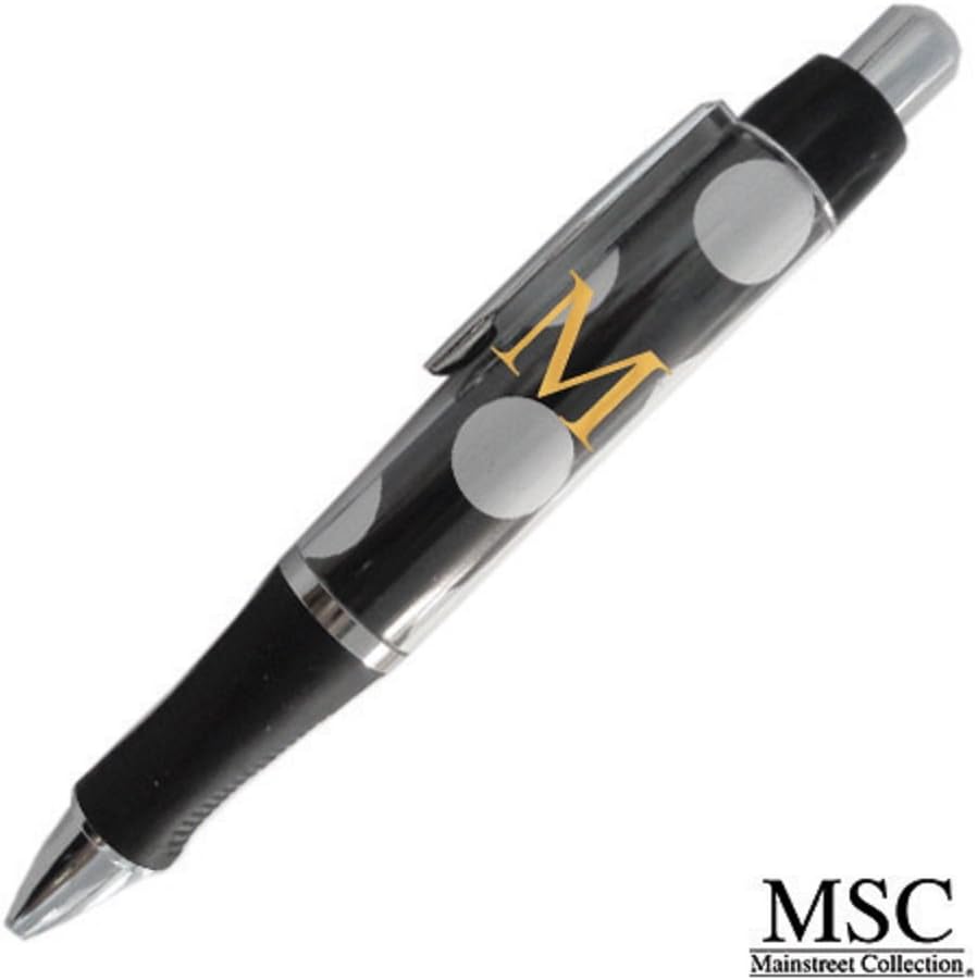 Mainstreet Collection DOTS Monogram Rollerball Black Ink Pen - LTR M