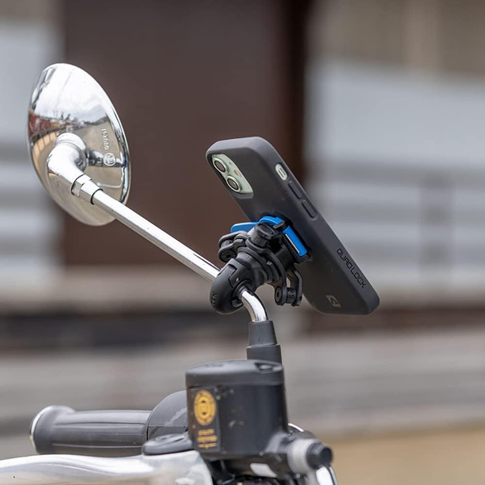 Quad Lock Motorcycle/Scooter Mirror Mount for iPhone and Samsung Galaxy Phones