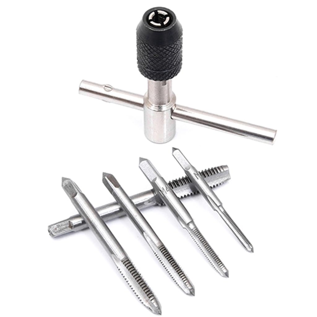 Kalttoy 6Ps Adjustable T-Shaped Handle Reamer Screw Extractor Tap Wrench Holder Tools