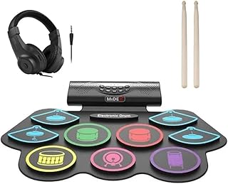 Midex DDX-75 Şarjlı Dijital Davul 9 Ped 2 Ayak Pedalı Bluetooth (Kulaklık Çubuklar Adaptör Full Set)