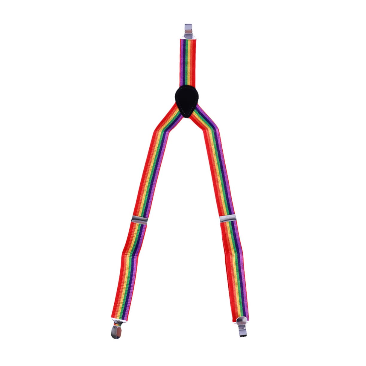 CONGARTENO Fashionable Boys and Girls Suspenders Rainbow Straps Metal Clips 2.5x65cm