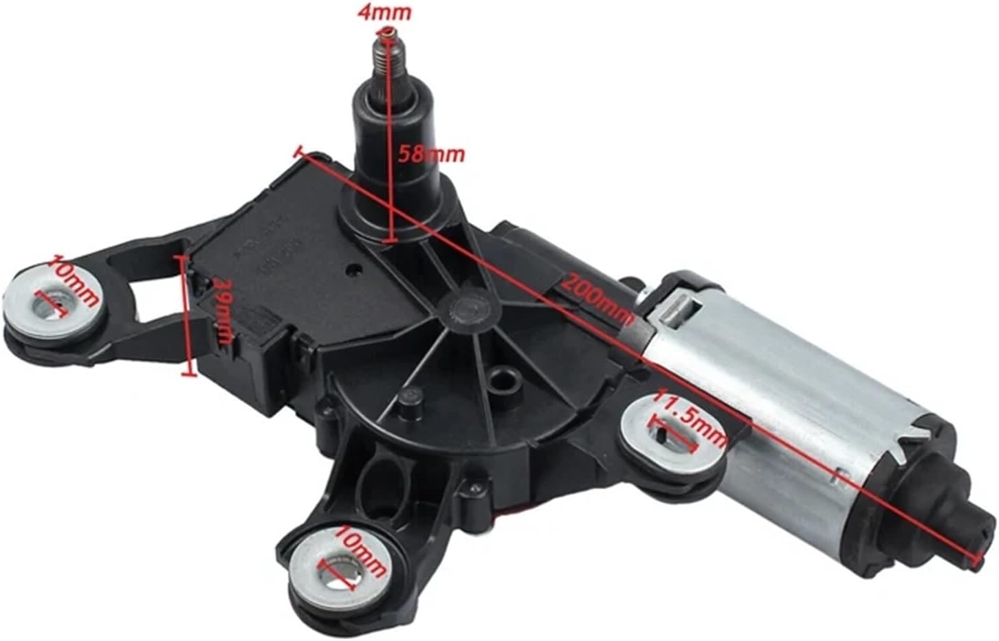 Rear Windscreen Wiper Motor With 4 Pins Plug 12V Compatible With Audi A3 A4 A6 Q5 Q7 Allroad 8E9955711A