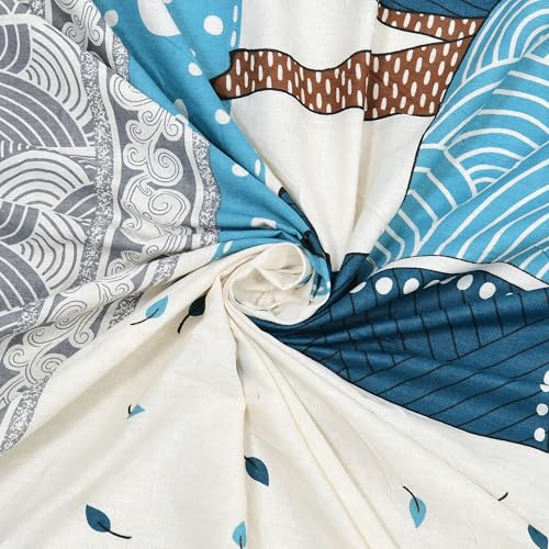 Image of Rajasthani Jaipuri Sanganeri Printed 144 TC 100% Cotton Bed Sheet Set for Double Bed,Deer Pattern, Double Bedsheet Cotton with 2 Pillow Covers