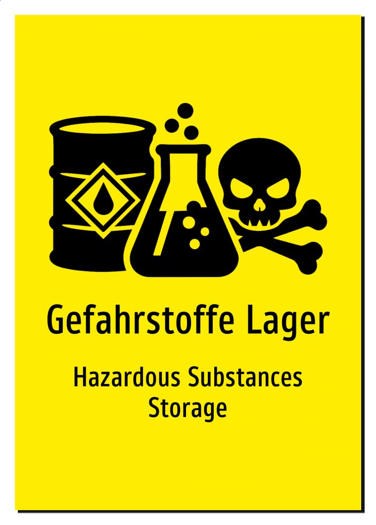 50279-DEEN-S-06 | Gefahrstoffe Lager Schild | Deutsch Englisch