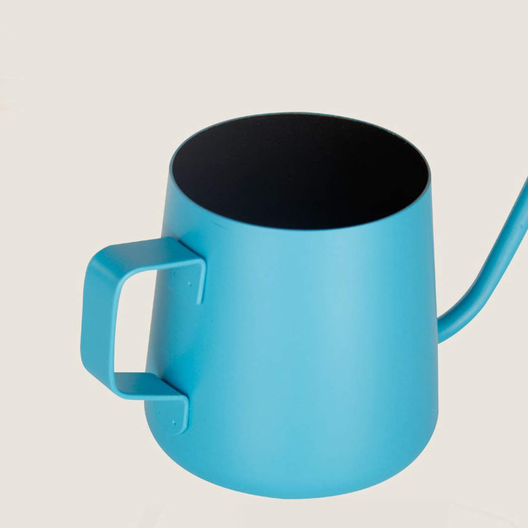 SIPLIV 250 ML Narrow Spout Coffee Pot Kettle for Drip Coffee, Stainless Steel Durable Teflon Coated Hanging Ear Coffee Pot Tea Pot, Blue