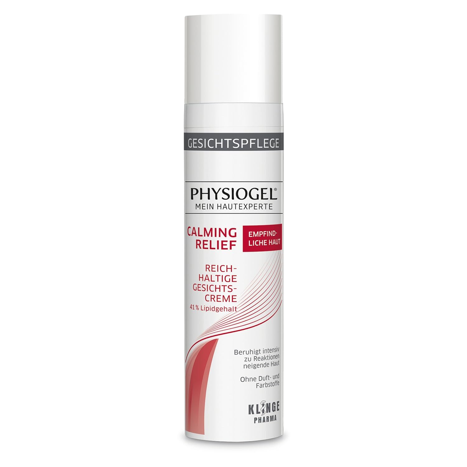 PHYSIOGEL Calming Relief Gesichtscreme 40 ml - nährende Pflege für empfindliche und trockene Gesichtshaut - regenerierende Gesichtscreme für ein angenehmes Hautfgefühl
