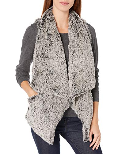 Democracy Women's Sleeveless Draped Vest, Taupe Grey, S