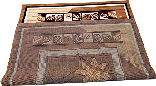 Image of Acrylic Rectangular Carpet for Hall | Mat for Living Room | 5x7 Feet Gold | Anti-Skid Carpets | Carpet for Bedroom Floor | Galicha for Hall | Home & Decor (150x195 CM - Gold Color)