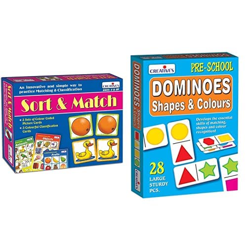 Creatives Educational Aids 0985 Sort and Match & Dominoes - Shapes and Colours (B085PBKXBH) Amazon Price History, Amazon Price Tracker