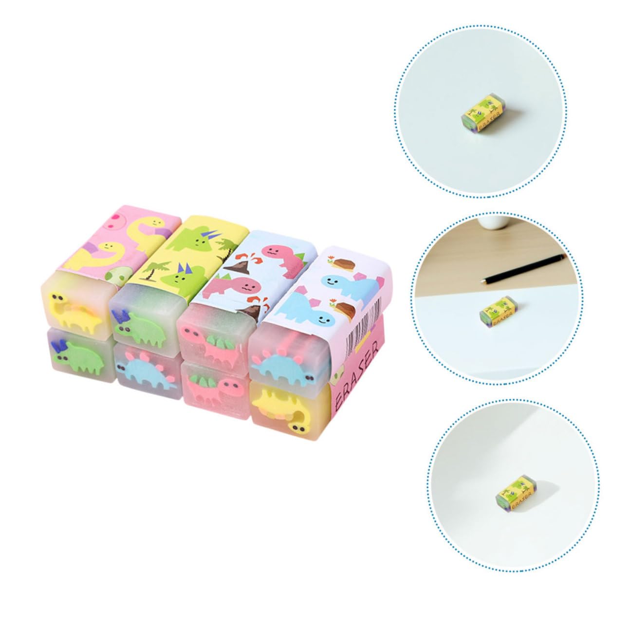 32 pezzi Gomme da Cancellare Dinosauro Colorate e Divertenti per Studenti Materiale Affidabile Impugnatura Ergonomica Accessori Scuola Kawaii per Regali e Feste
