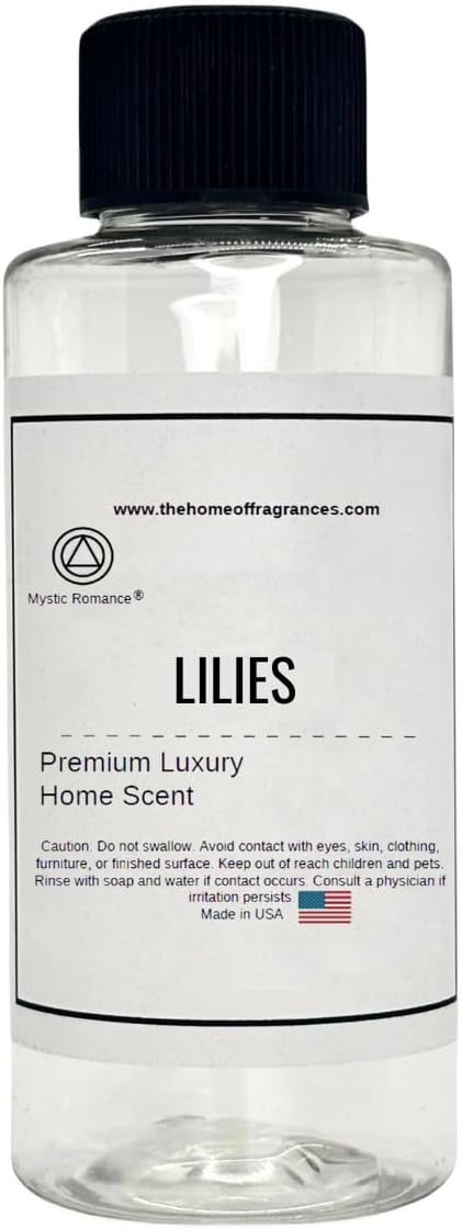 Mystic Romance Lilies 600ml Aroma Oil – Oil Diffuser Air Freshener for Home, Essential Oil Diffuser Fragrance, Diffusers for Home & Apartment Essentials, Bathroom & Living Room Decor Scent (600ml)