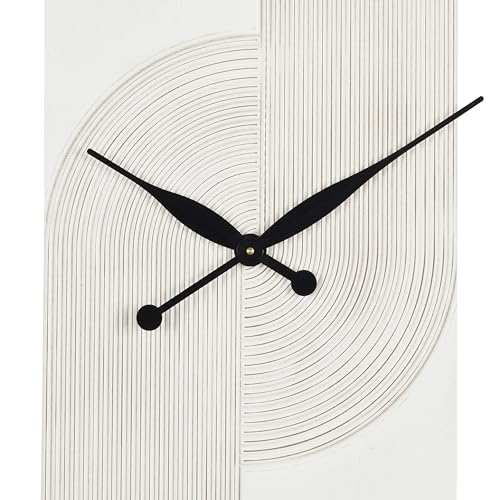 30 " White Wood Geometric Wall Clock product