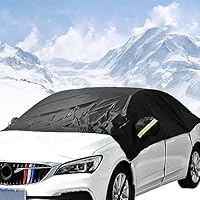Queta Halbgarage Autoabdeckung, Autogarage Abdeckplane Phosphoreszierend Auto Halbgarage Frontscheibe Schutzhülle Schneeschutz UV-Schutz (schwarz und grün), 62427281