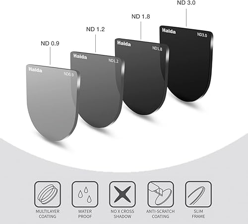 Miniatura 2 de Haida Kit de filtro ND de lente trasera ND0.9+1.2+1.8+3.0 para lentes Canon EF seleccionados con anillo adaptador