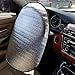 BNNEW 2 pièces Housse de Volant de Voiture Pare-Soleil, Protecteur de Voiture Bouclier Anti-UV Volant Pare-Soleil Accessoires automatiques adaptés à la Plupart des Voitures Jumbo/Standard