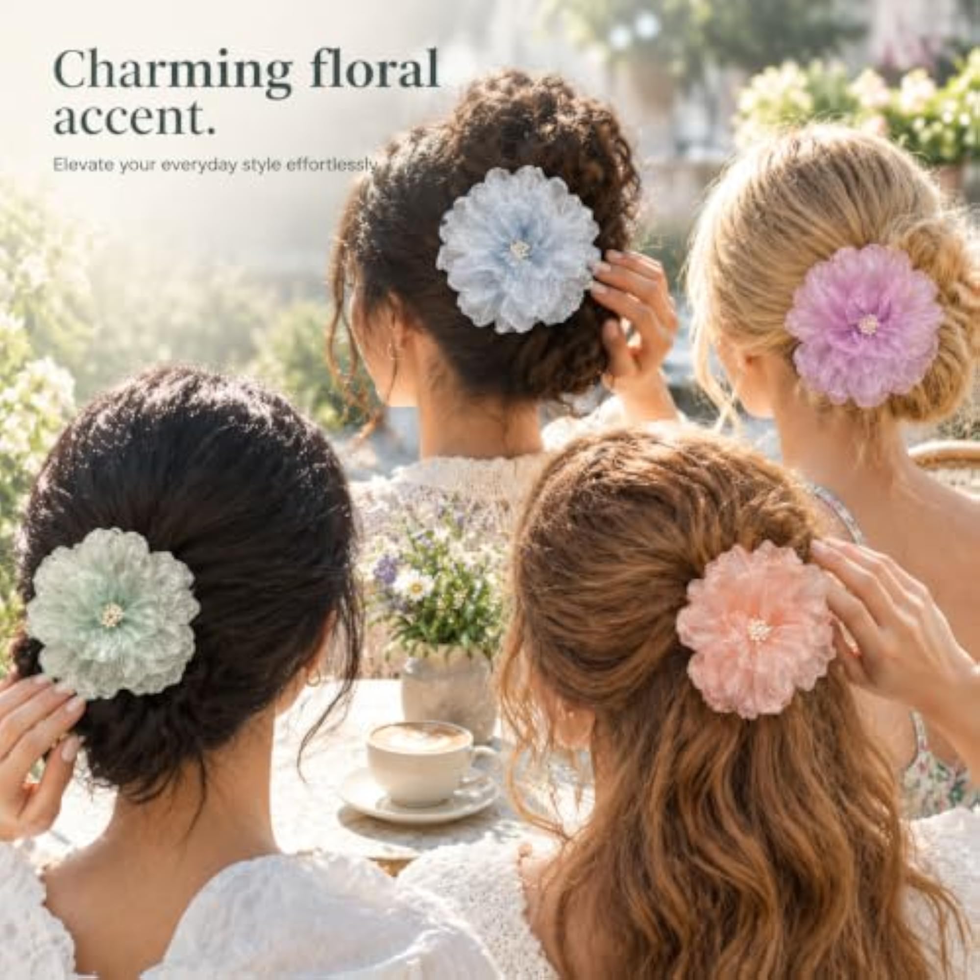 Elegant Flower Side Hair Clip for Women